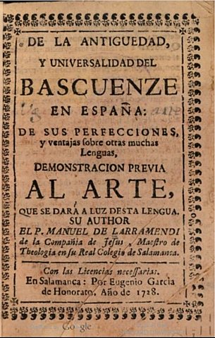 De la antigüedad y universalidad del Bascuence en España