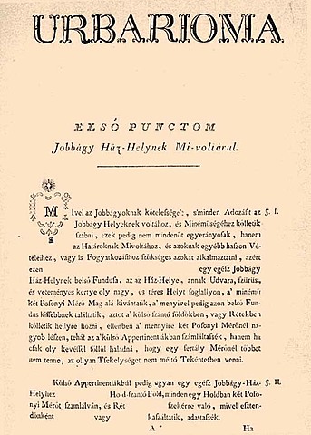 Úrbéri rendelet (Urbárium)