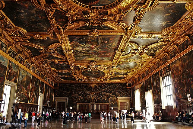 Paintings on great hall of Doges Palace