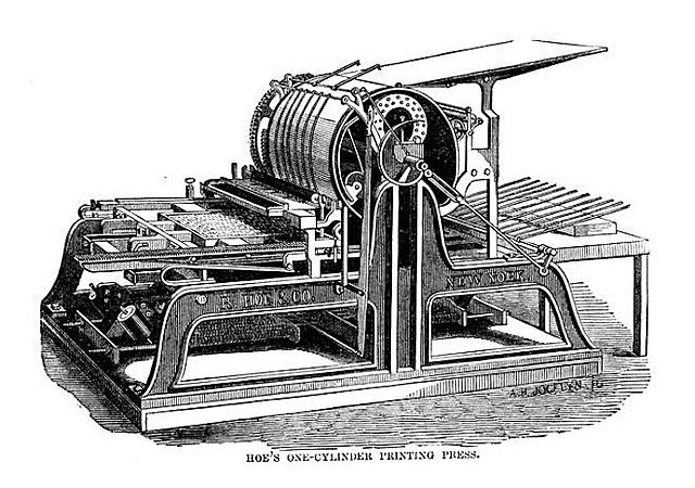 Printing press for mass production
