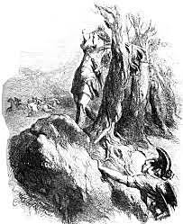 Cassius sends Titinius to the battlefield during battle to see what is happening.