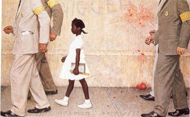Look magazine published Norman Rockwell'w painting "The problem We all live with"