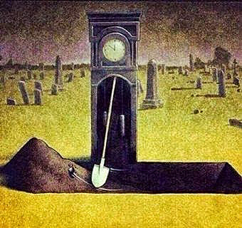 GUILLIEZ Manon - Le temps / Pawel Kuczynski, "clock" ( peinture sur toile )