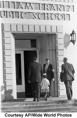 January Ruby had her first day at Frantz Elementary School for Whites in New Orleans