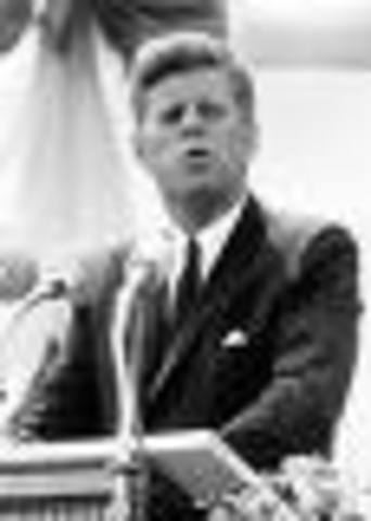President John F. Kennedy calls for Civil Rights Act.
