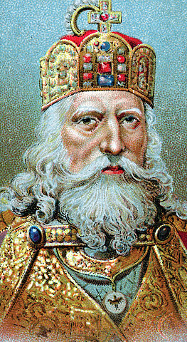 Charlemagne, the emperor of the Romans