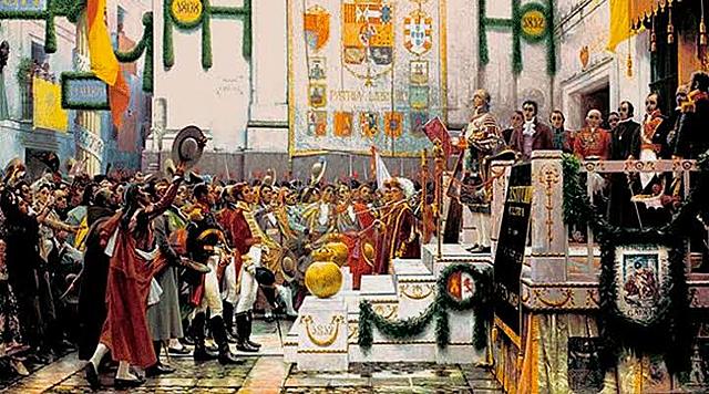 Cortes de Cádiz decreta la abolición de los servicios personales.