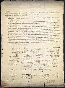 Proyecto de acta de independencia del estado de Yucatán.