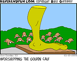 Aaron makes golden calf