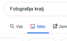 2. Pod iskalno vrstico izberi orodje Slike.