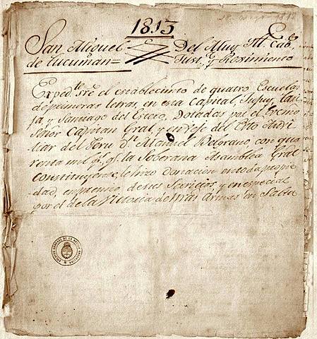 Reglamento para el establecimiento de las cuatro escuelas