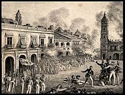 Santa Anna parcticipa en la defensa del puerto de Vercacruz