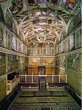 Capilla Sixtina pintada por Miguel Ángel