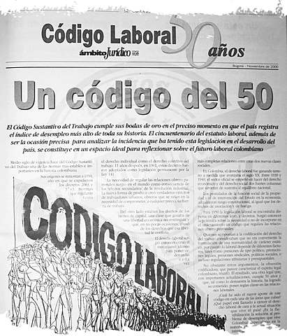 Código Sustantivo del Trabajo del año 1950