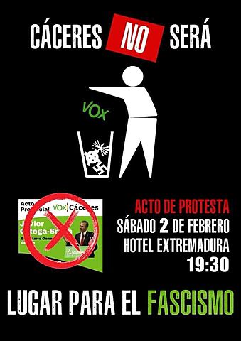 [E] [C] Cáceres no será lugar para el fascismo