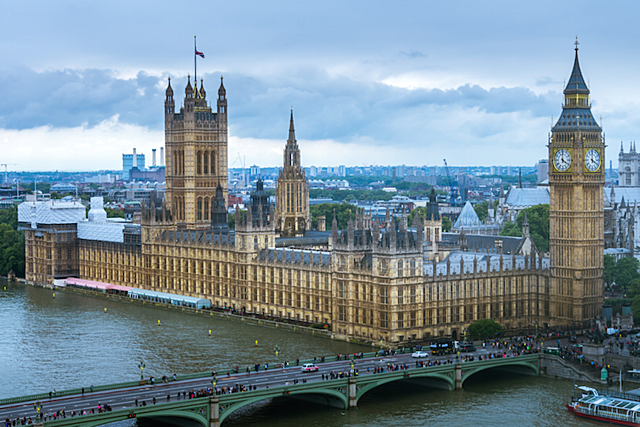 British Houses of Parliament, AKA The Palace of Westminster - London, England