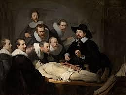 Rembrandt pinta '' lección de Anatomía ''