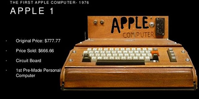 Ehitati esimene Apple Company arvuti Apple I