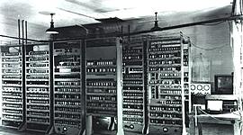 Timeline: EDSAC 1949-  is an early British computer considered to be the first stored program electronic computer.