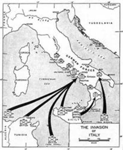 Allies land in Italy