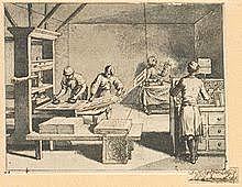 Printing Press using wood blocks