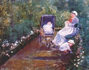 Children in a Garden-Mary Cassatt