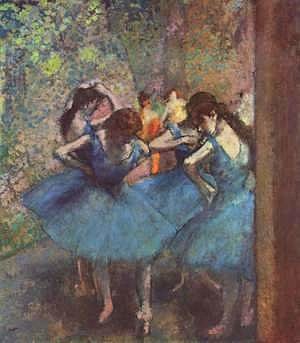 Dancers in Blue-Edgar Degas
