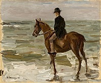 Reiter am Strand-Max Liebermann