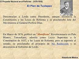 Porfirio Diaz y el Plan de Tuxtepec