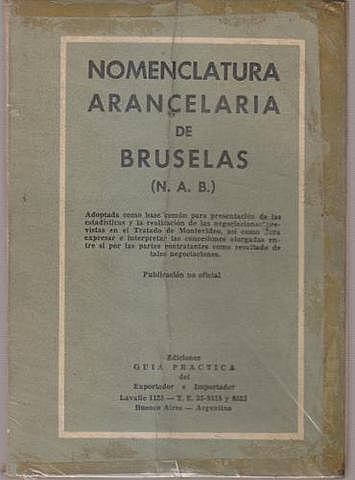 NOMENCLATURA ARANCELARIA DE BRUSELAS (NAB)