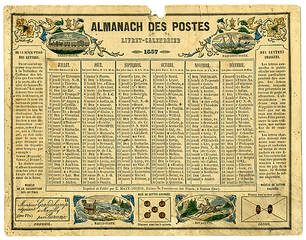 Un nom officiel : l'Almanach des Postes