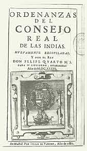Creación de las ordenanzas de las Indias
