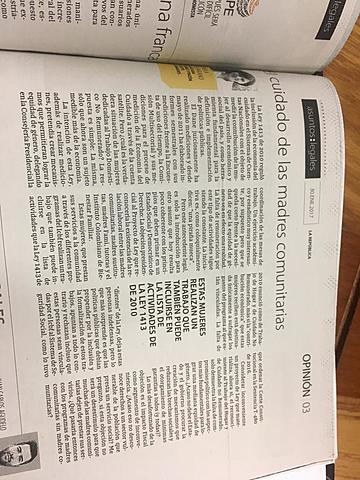 El cuidado de las madres comunitarias