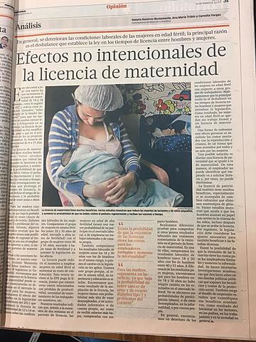 Efectos no intencionales de la licencia de maternidad