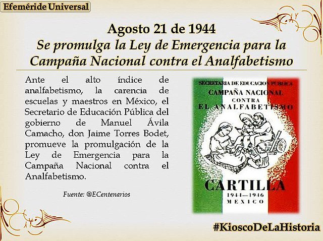 Se pone en marcha la Campaña Nacional contra el Analfabetismo