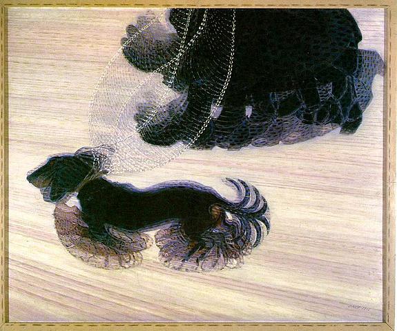 Prof - Le mouvement / Giacomo Balla - "Dynamisme d'un chien en laisse" (huile sur toile, 110 x 90 cm, Galerie d'art Albright-Knox, Buffalo, États-Unis, Futurisme)