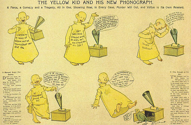 Prof - La narration figurée, association avec l'écrit (BD) / Richard Felton Outcault - "Hogan's Alley / The Yellow Kid" (comics strips publiés dans "Truth Magazine" dès le 2 juin 1894)