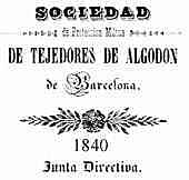 Constitució de la Societat de Protecció Mútua de Teixidors