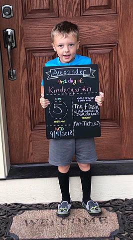 Alex's first day of Kindergarten