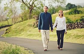 My parents go for a walk in 2000