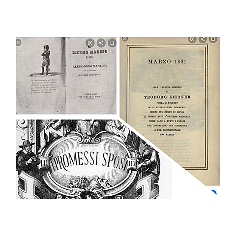 Manzoni inizia "I promessi sposi" e scrive le poesie "5 maggio" e "Marzo 1821"