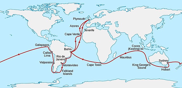 Charles Darwin parte per il viaggio intorno al mondo