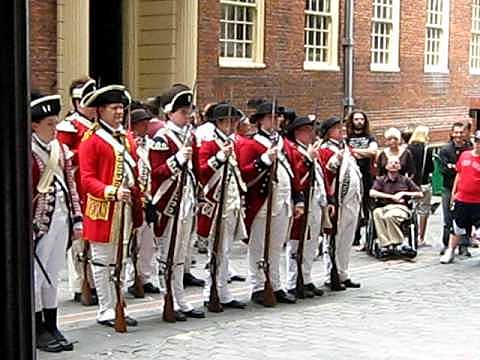 1,000's of redcoats in Boston