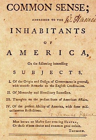 "Common Sense" Published by Thomas Paine