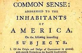 "common sense" published by Thomas Paine