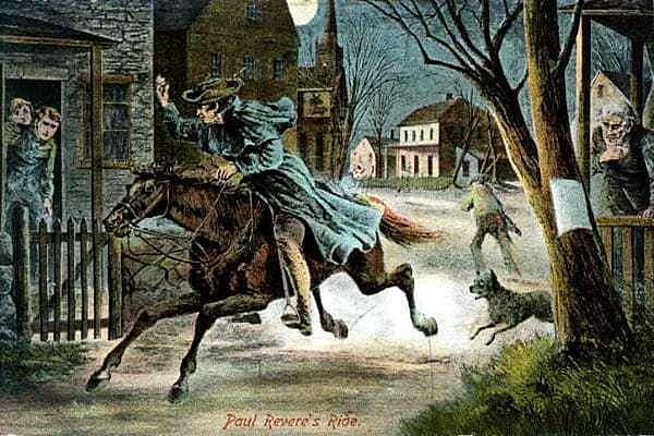 midnight ride of Paul revere