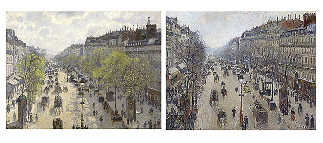 Nº 10 Boulevard de Montmartre Primavera e Invierno Pissarro