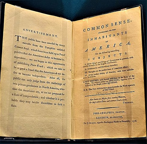 "Common Sense" published by Thomas Paine