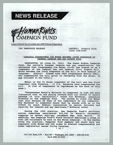 The First Federal Gay Rights Bill