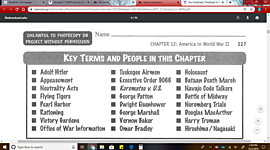 Timeline: WW2 KeyTerms